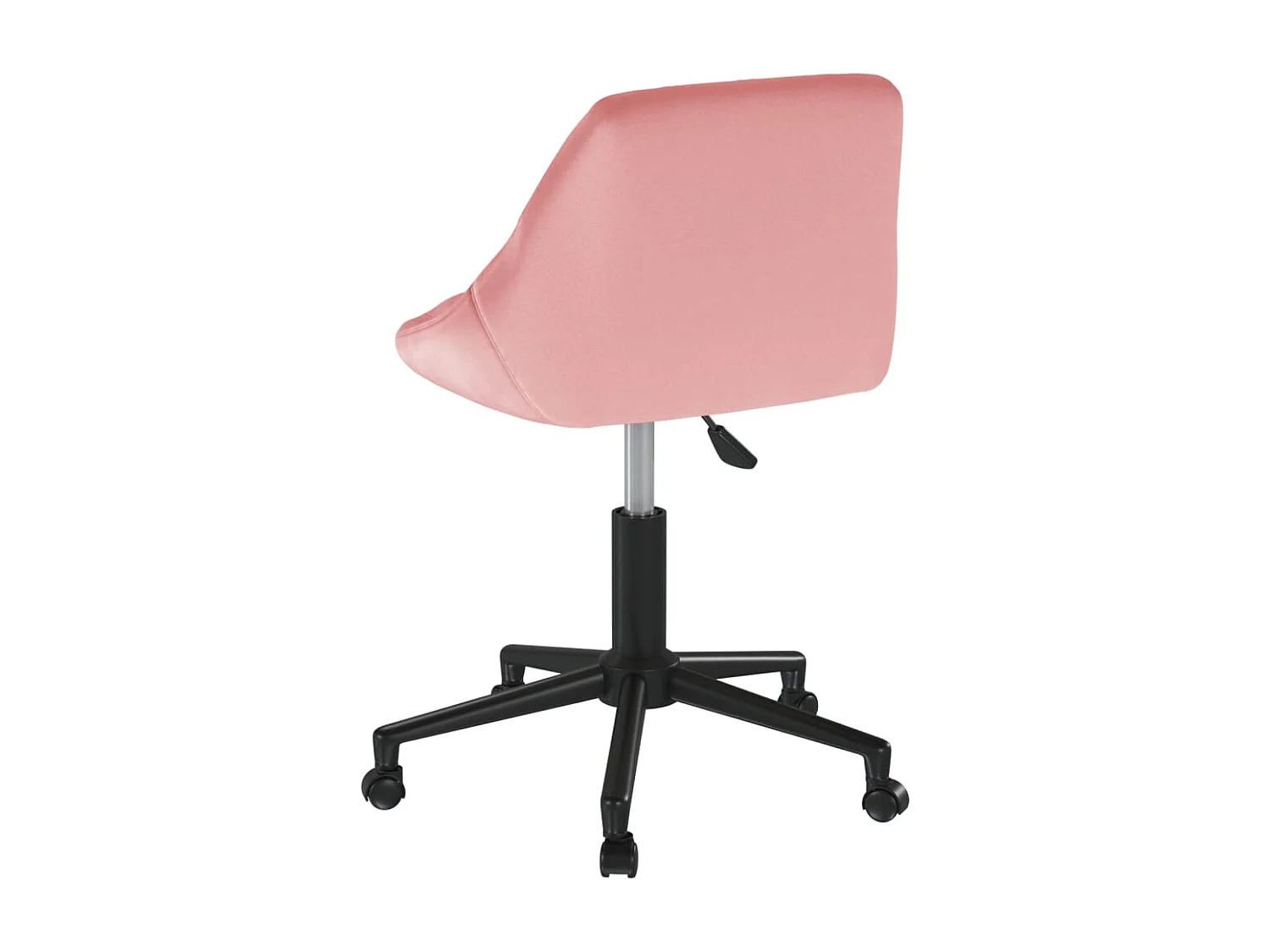 Silla de comedor giratoria de terciopelo rosa