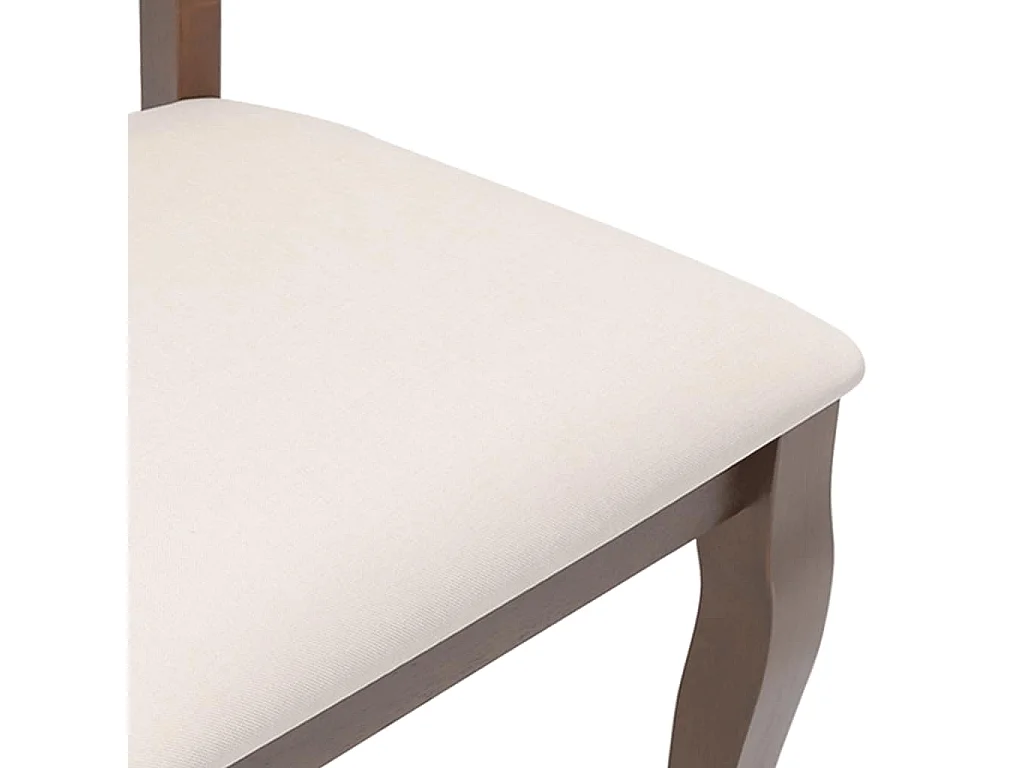 Chaises à manger coussins 2 pièces marron bois massif caoutchouc