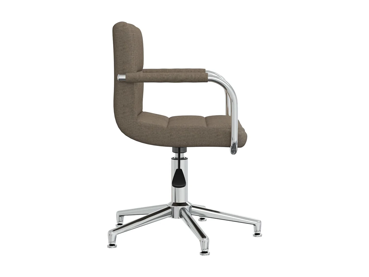 Silla de comedor giratoria de tela gris taupe