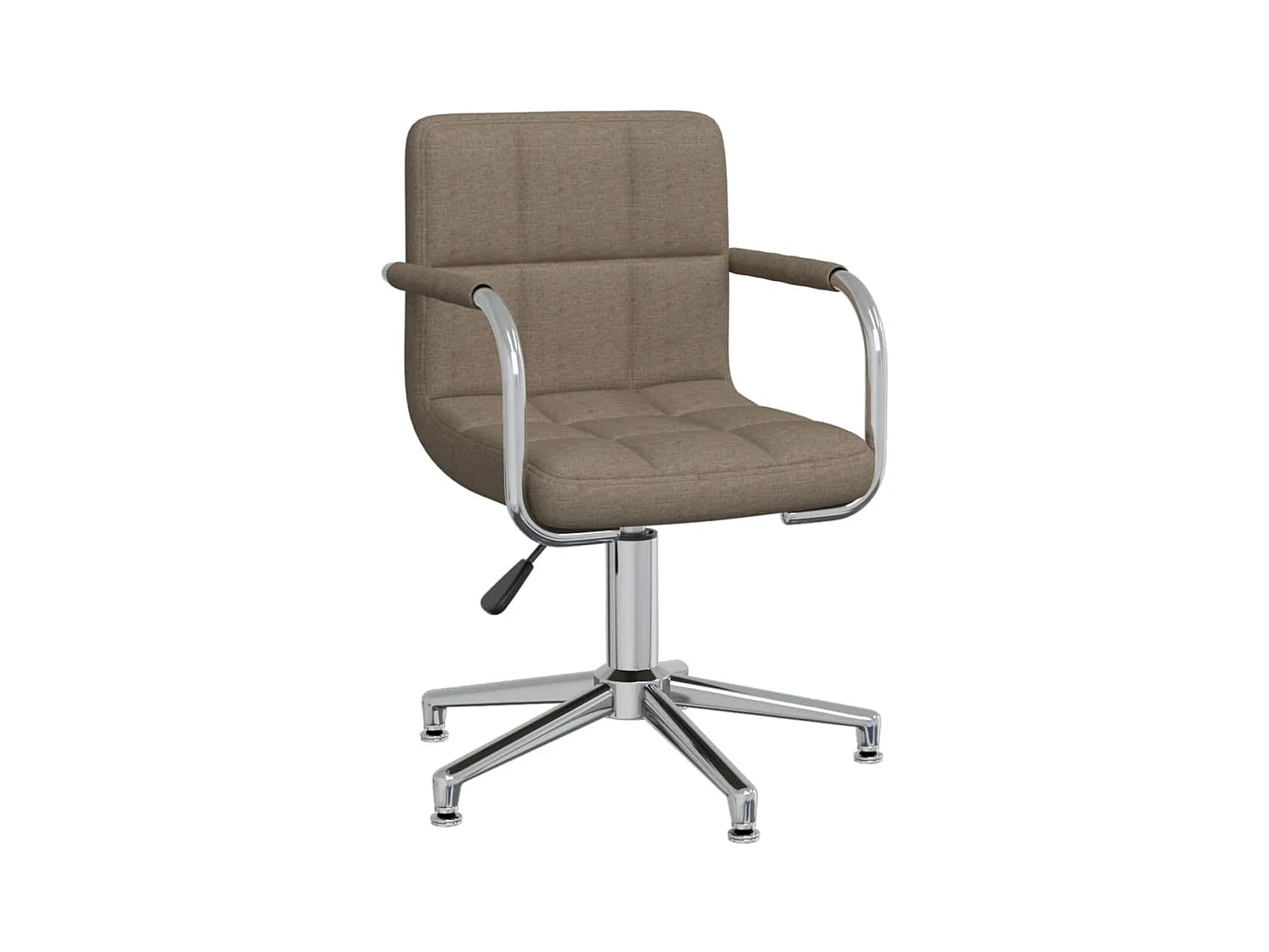 Chaise pivotante de salle à manger Taupe Tissu