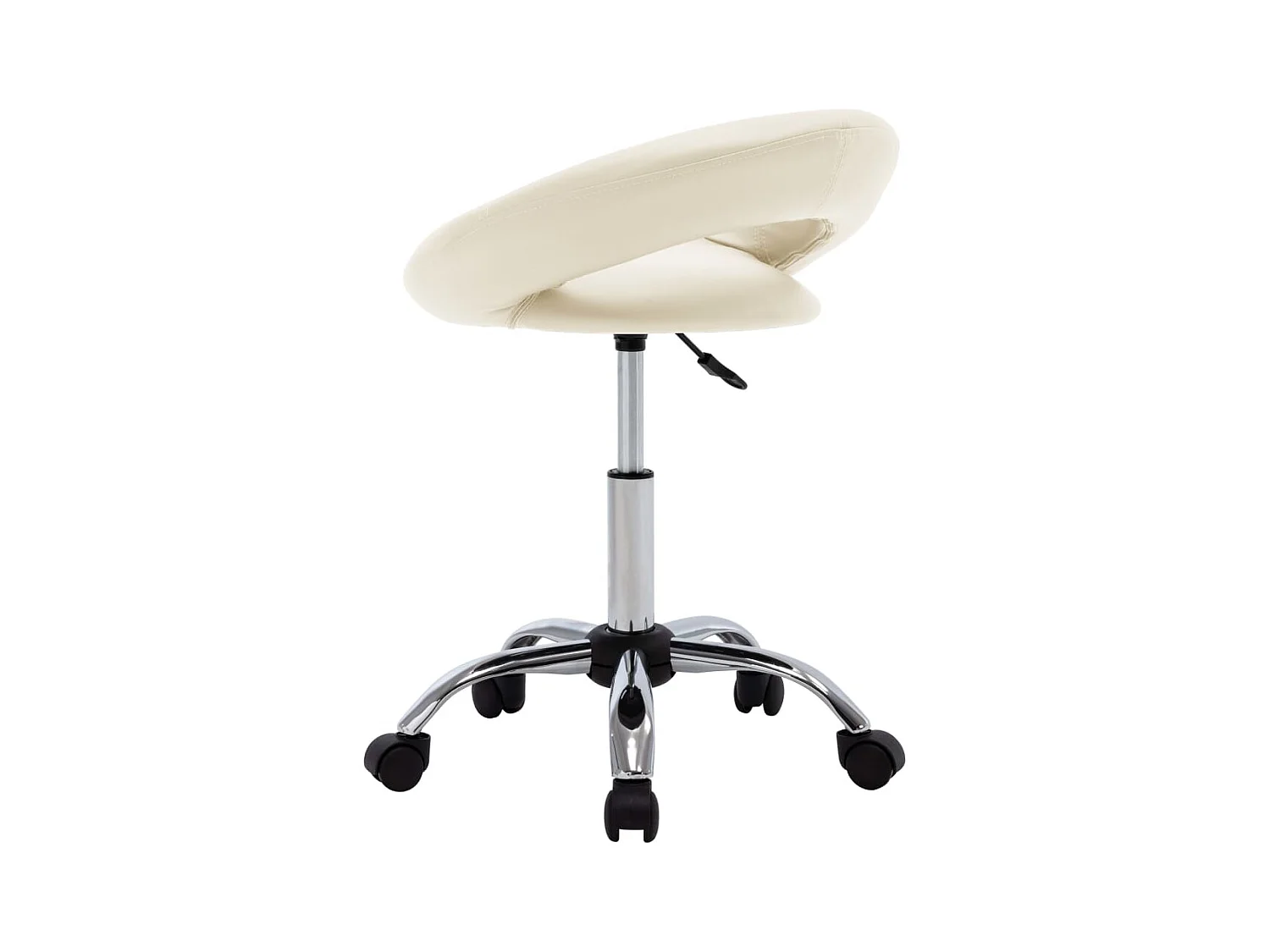 Chaise de salle à manger pivotante Crème Similicuir