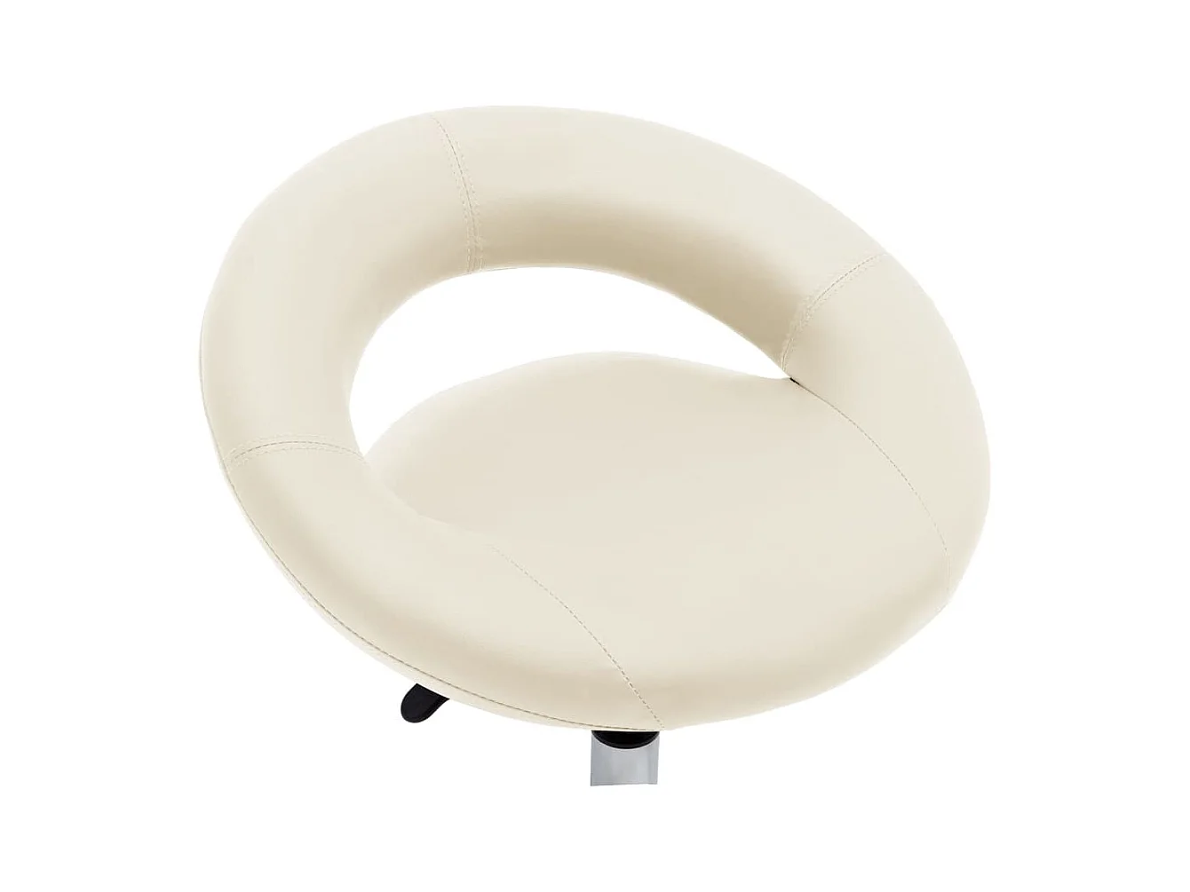 Chaise de salle à manger pivotante Crème Similicuir