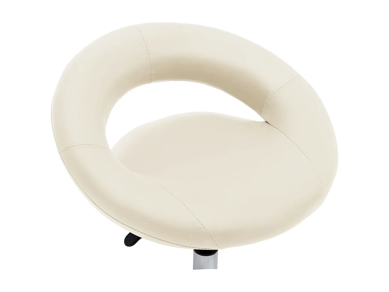 Chaise de salle à manger pivotante Crème Similicuir