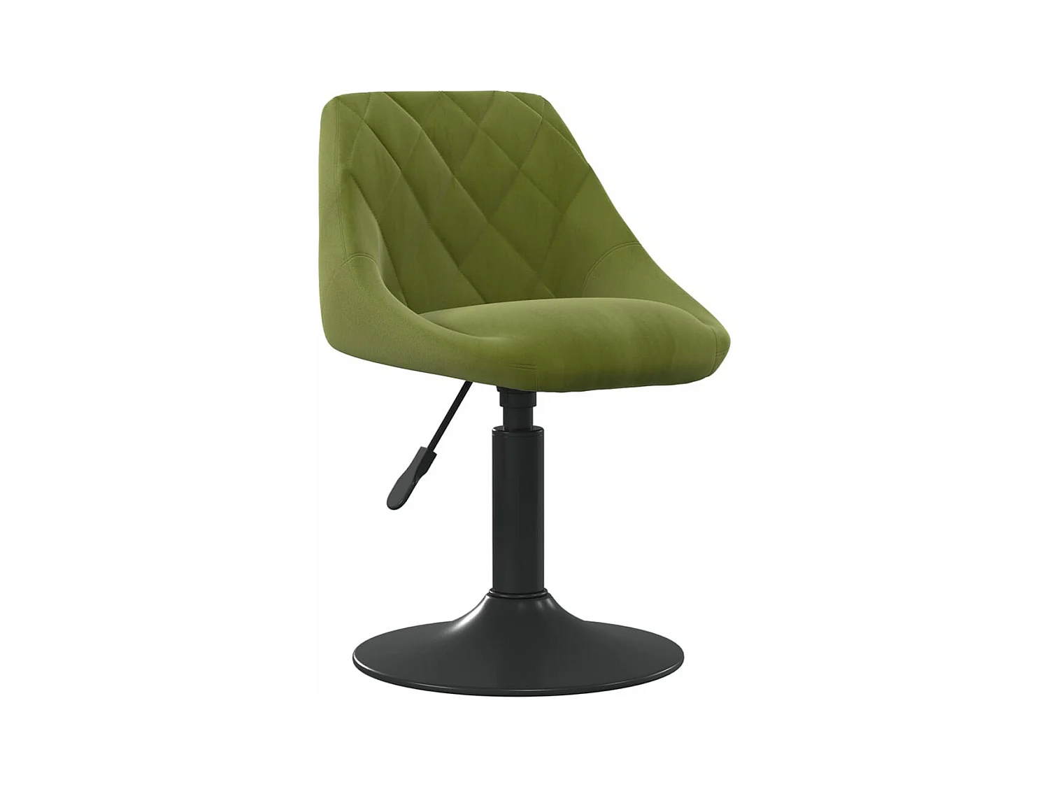 Chaise de salle à manger Vert clair Velours