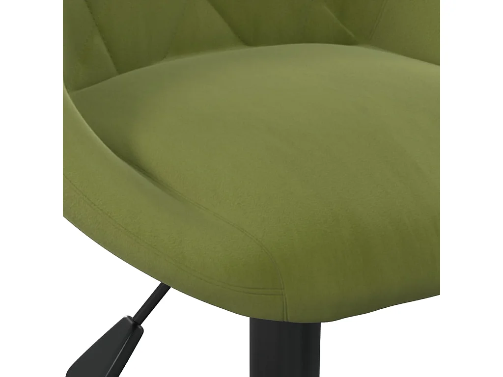 Chaise de salle à manger Vert clair Velours