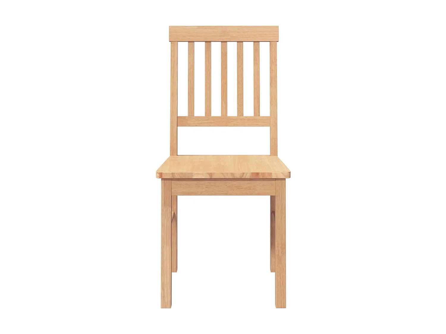 Chaises à manger 2 pièces bois massif caoutchouc