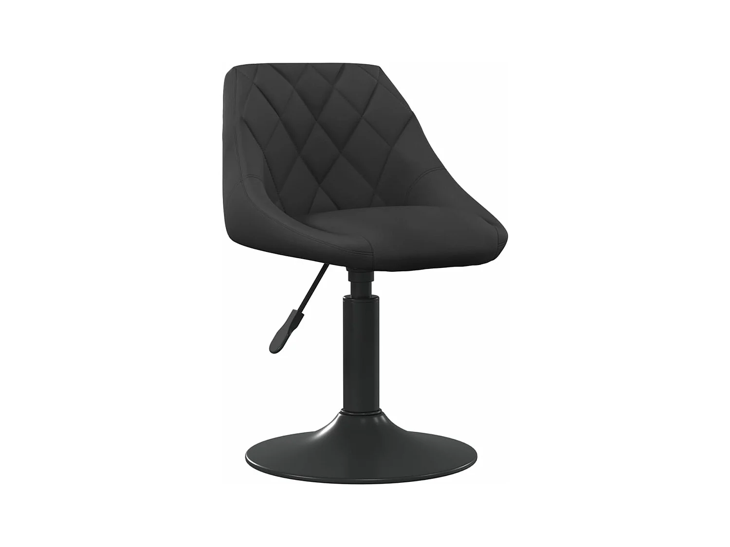 Chaises pivotantes de salle à manger 2 pièces Noir Velours