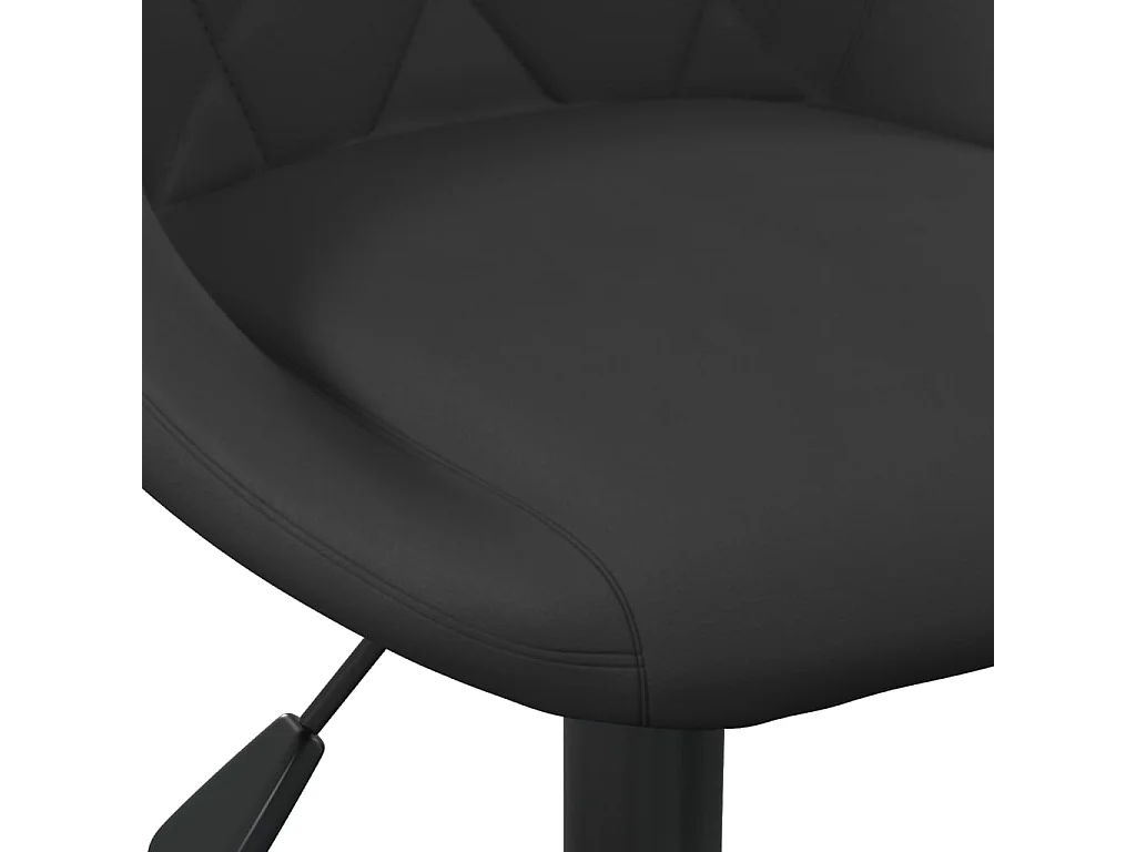 Chaises pivotantes de salle à manger 2 pièces Noir Velours