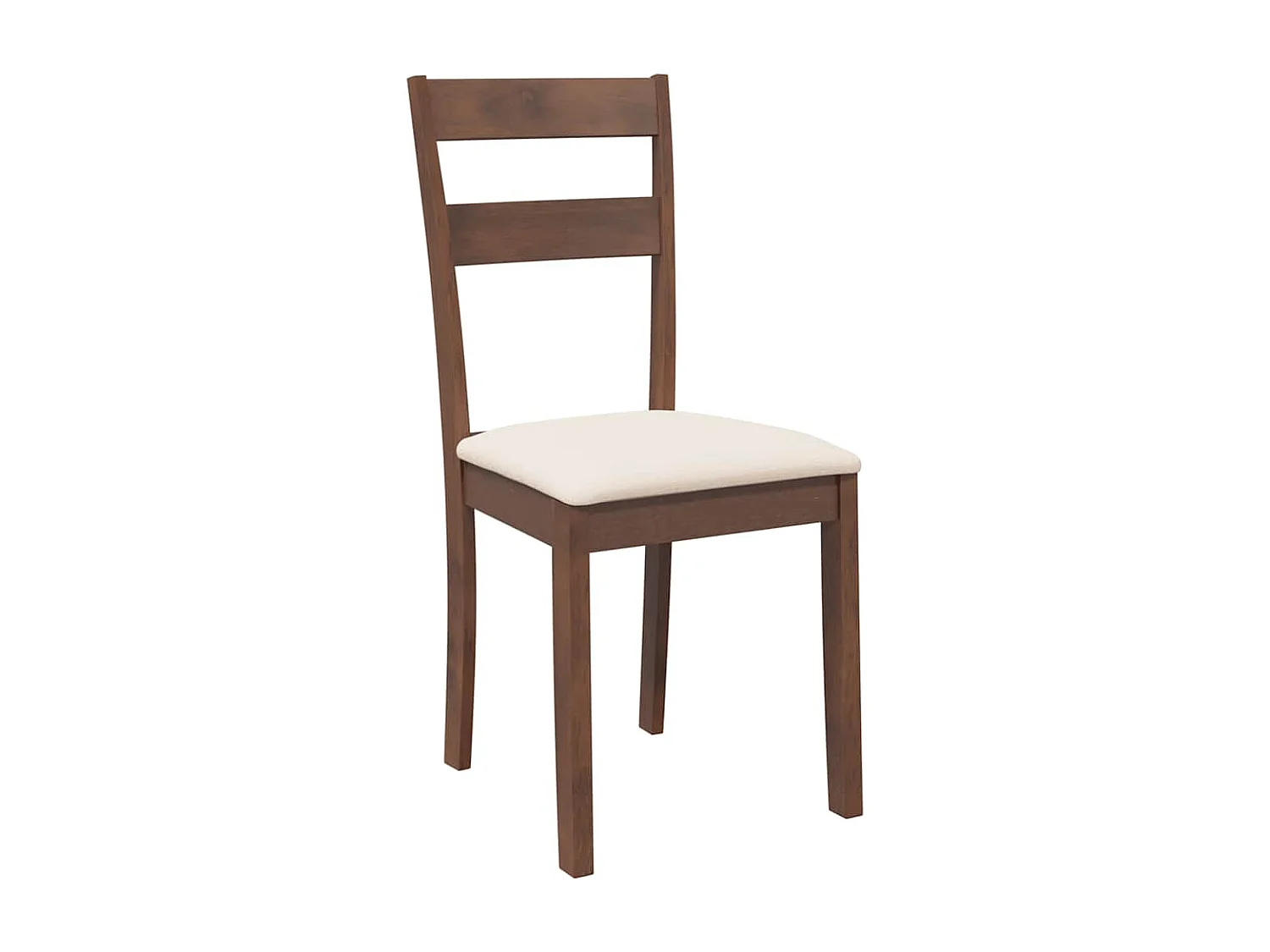 Sillas de comedor con cojines 2 unidades madera maciza marrón caucho