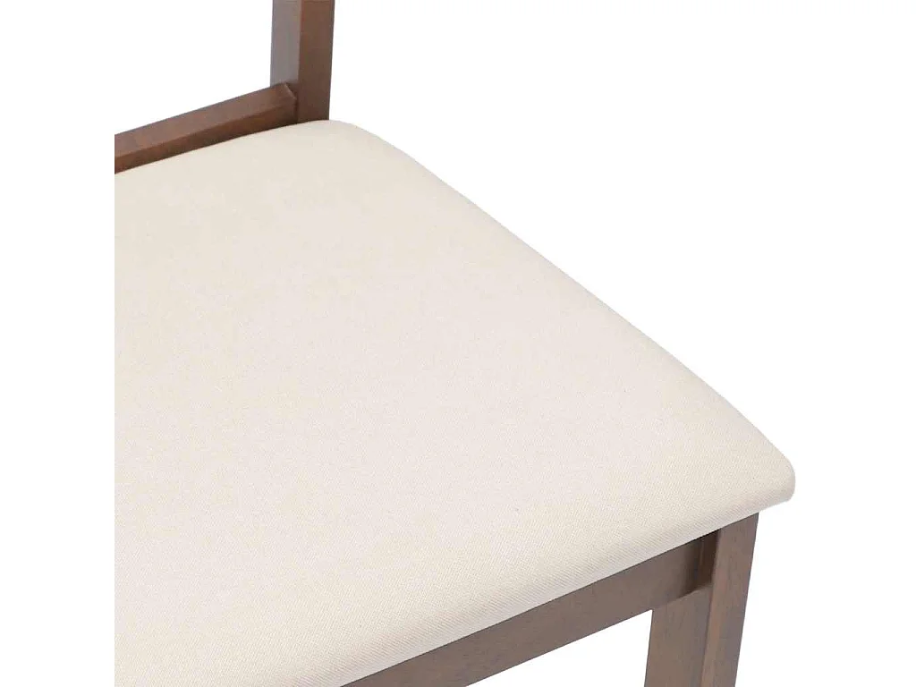 Sillas de comedor con cojines 2 unidades madera maciza marrón caucho