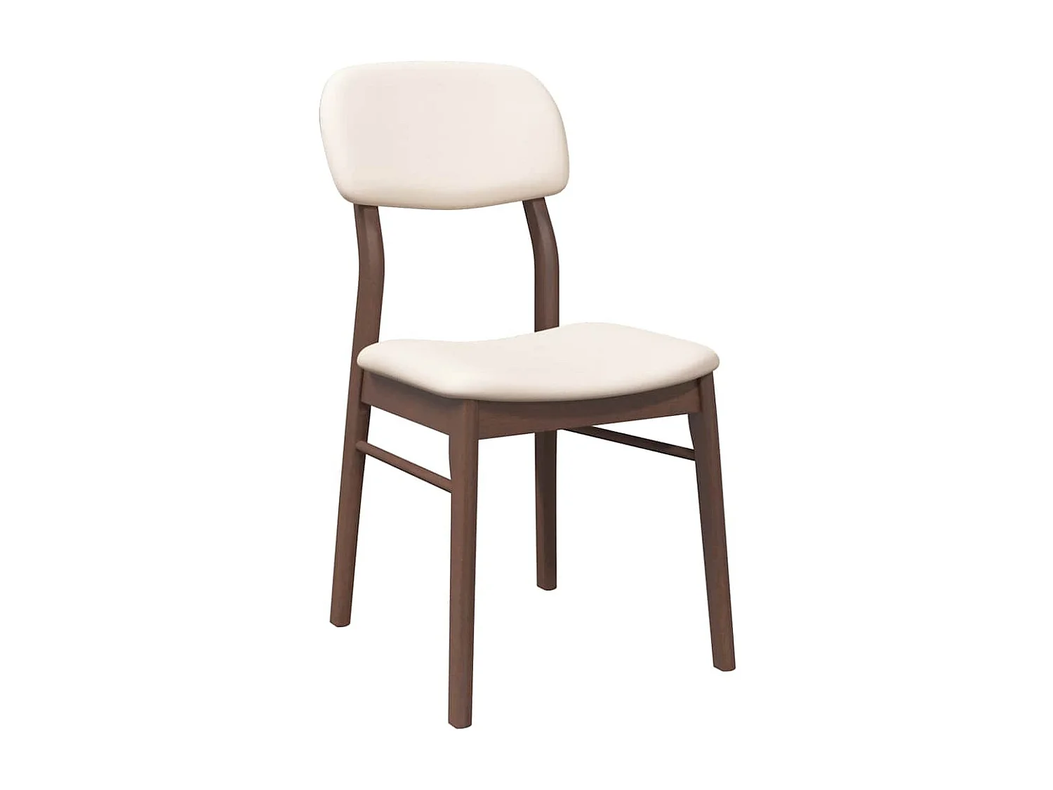 Chaises à manger coussins 2 pièces marron bois massif caoutchouc