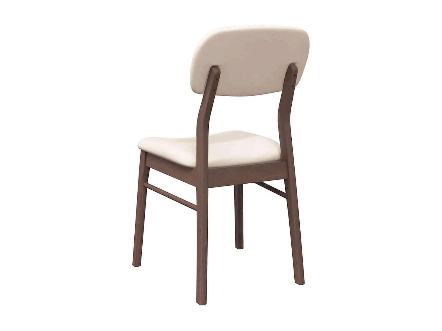 Chaises à manger coussins 2 pièces marron bois massif caoutchouc