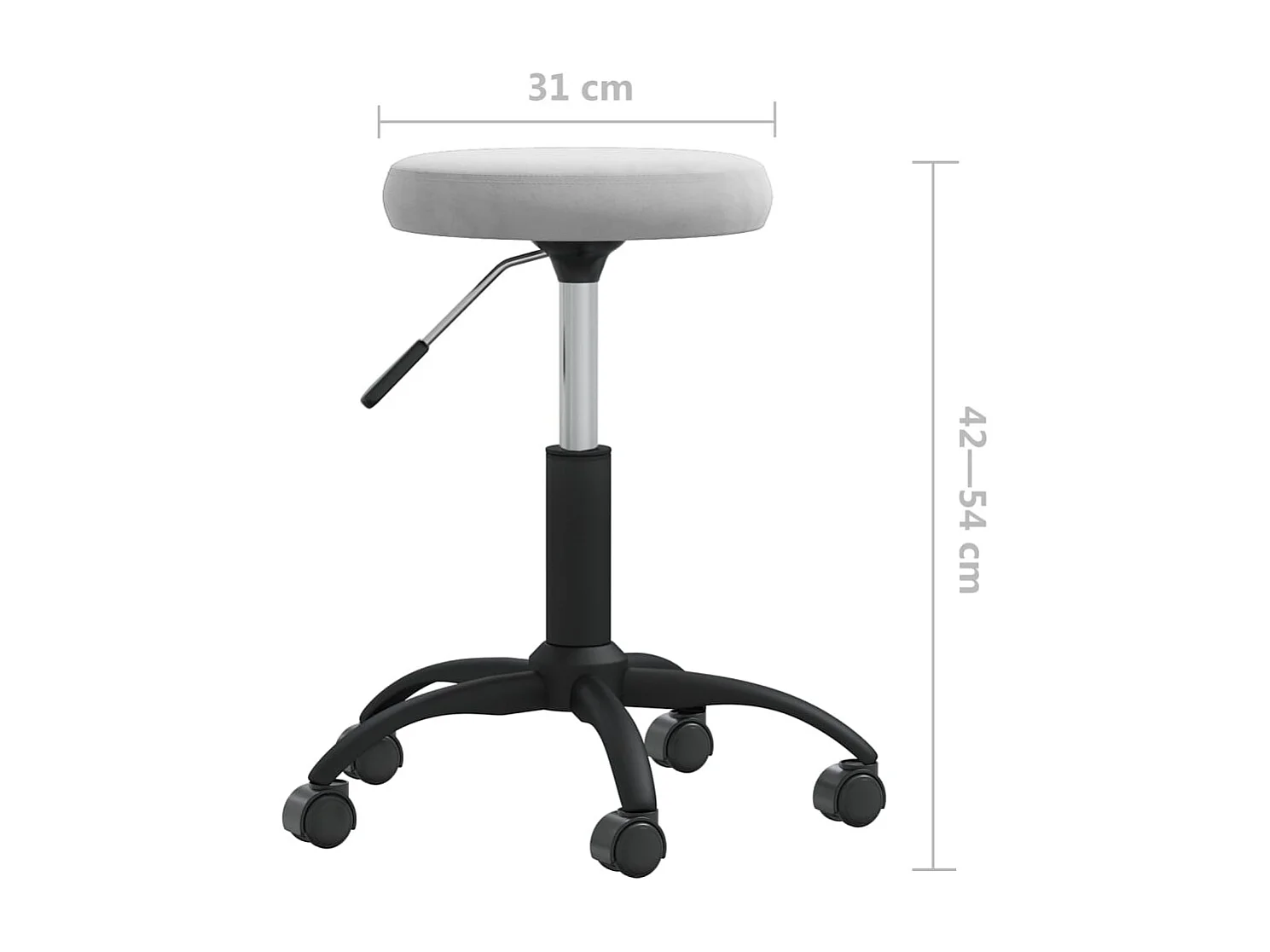 Silla de comedor de terciopelo verde claro