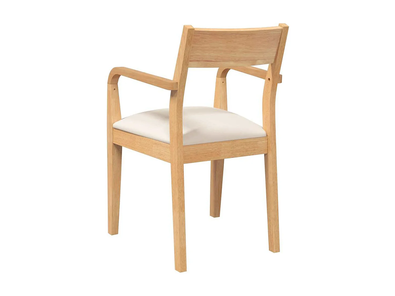 Cadeiras de jantar com almofadões 2 peças madeira maciça natural