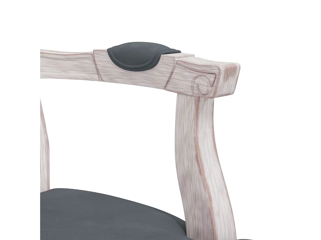 Chaises à manger 2 pièces gris foncé 62x59,5x100,5 cm velours