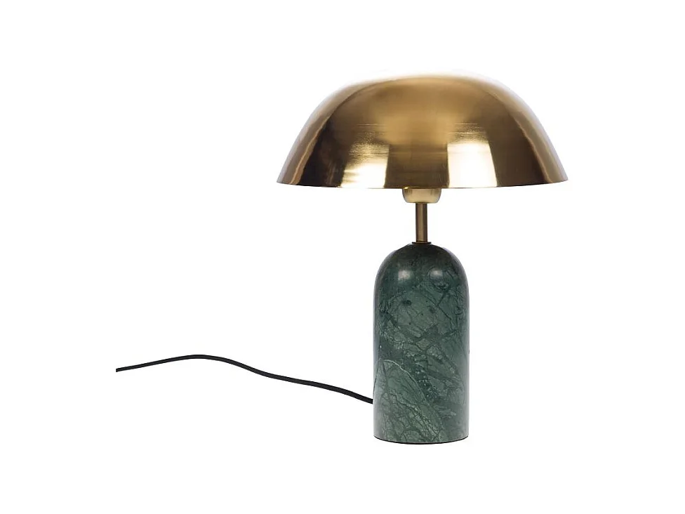 Lampe Henry Design Sophistiqué en Métal Doré et Marbre Vert - Élégance Intemporelle
