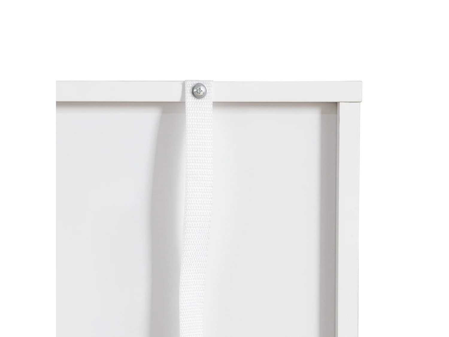 Bufet 120x38x79,5cm - z 3 szufladami - z 2 drzwiami - z metalowymi nogami + szklanymi drzwiami - biały