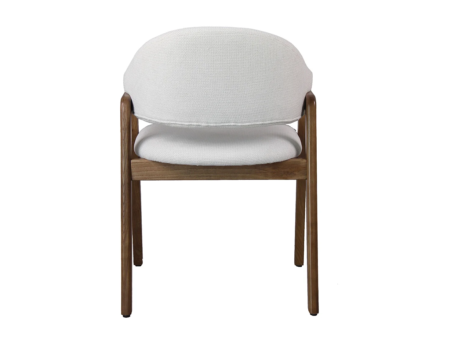 WOOL-Silla de tela color crudo y fresno teñido de nogal (x2)