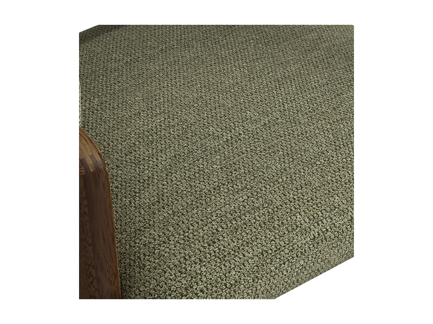 WOOL-Sedia in tessuto verde e frassino tinto noce (x2)