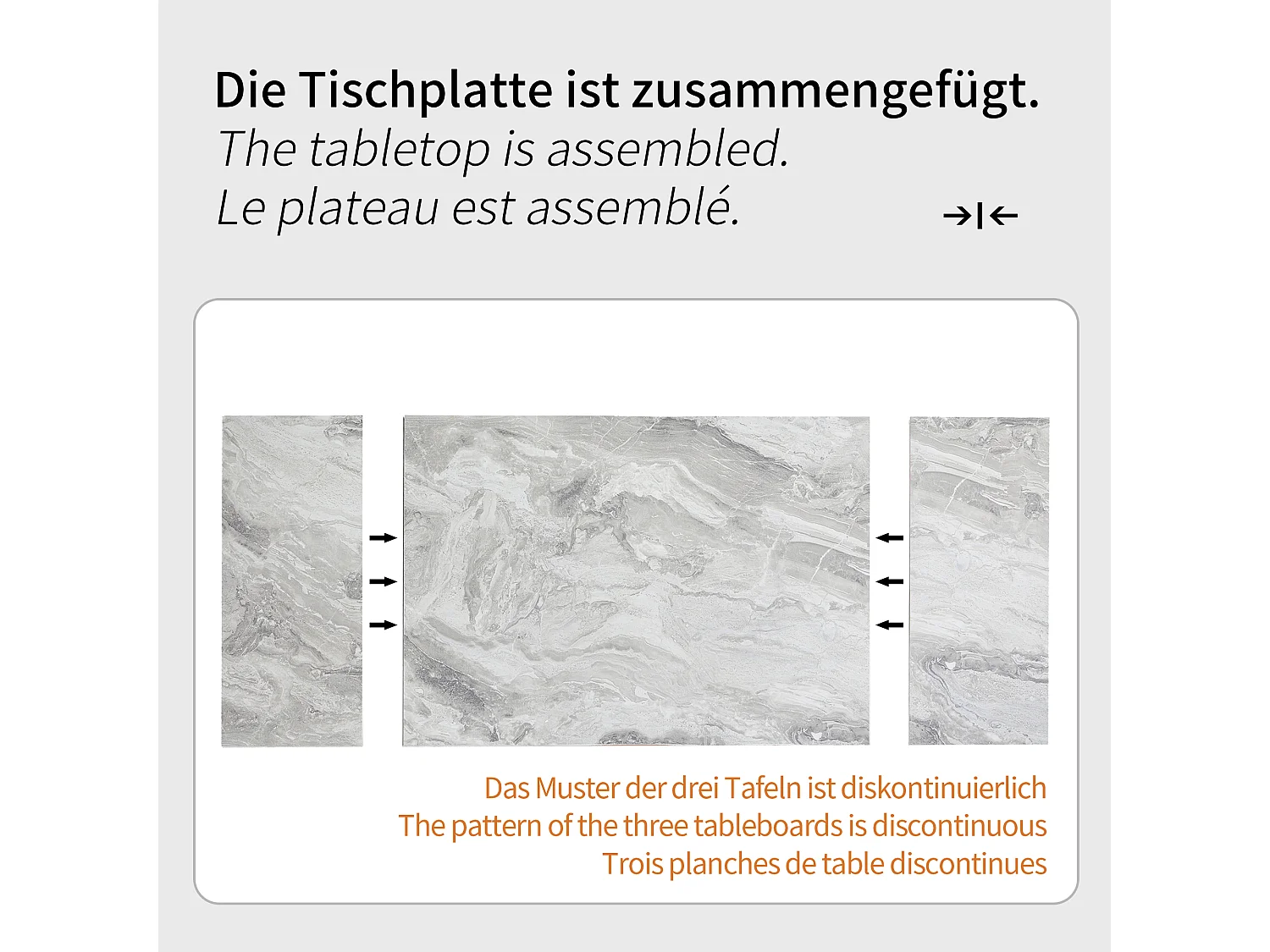 URBAN MEUBLE Table de salle à manger extensible système coulissant effet ciment gris avec pieds en colonne 99-159cm