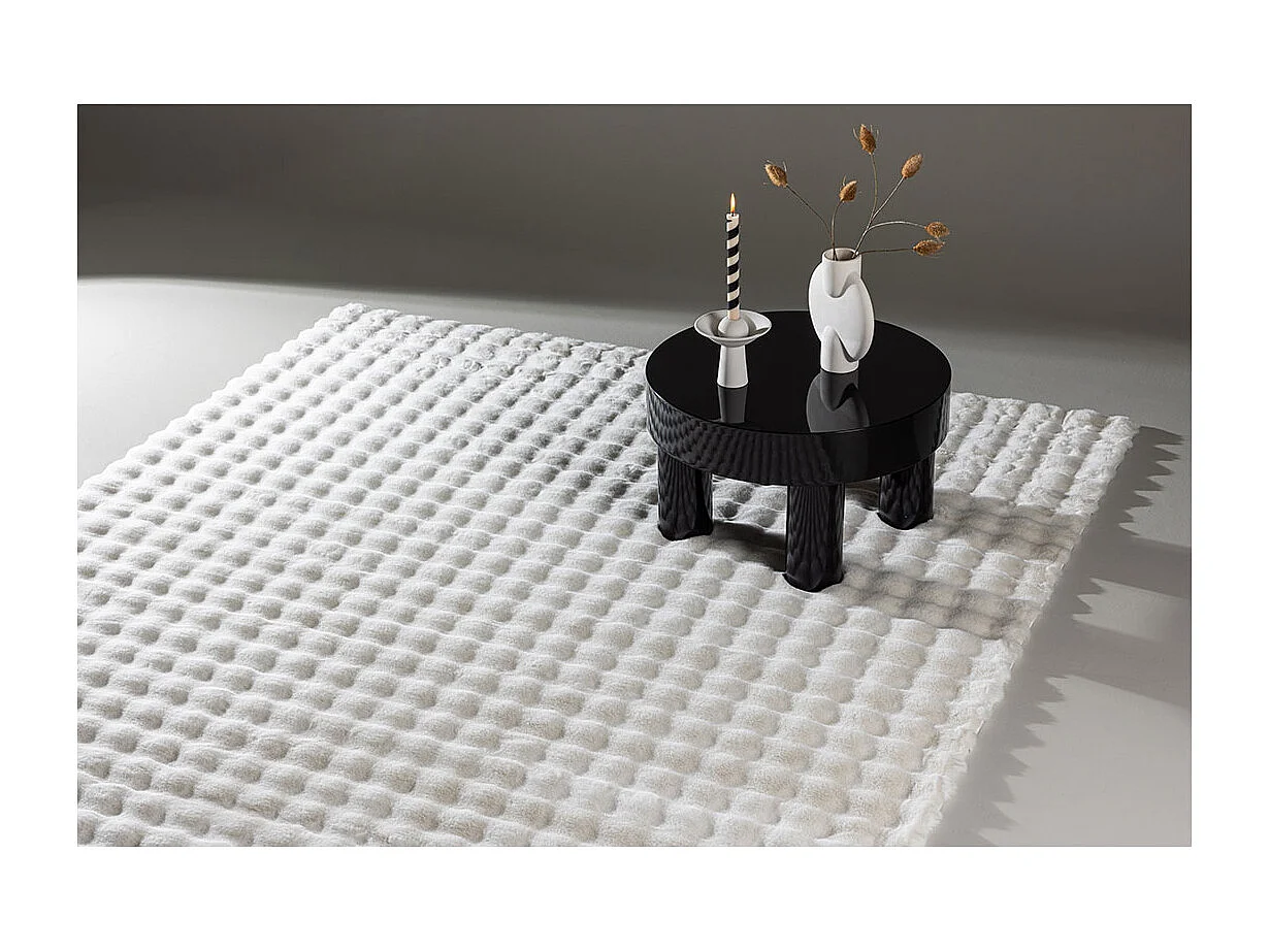 Tapis Imitation Fourrure "Novis" 160x230cm Blanc