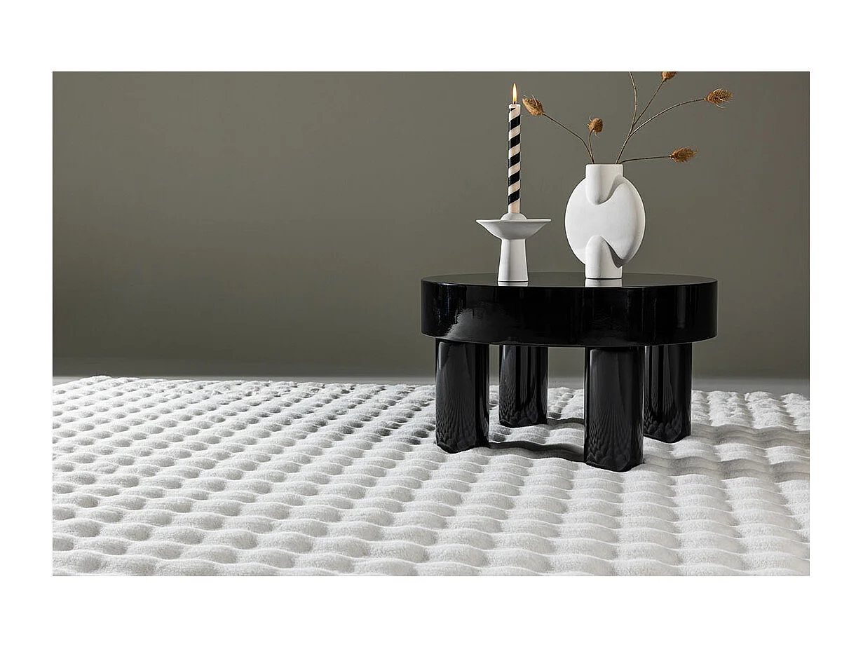 Tapis Imitation Fourrure "Novis" 160x230cm Blanc