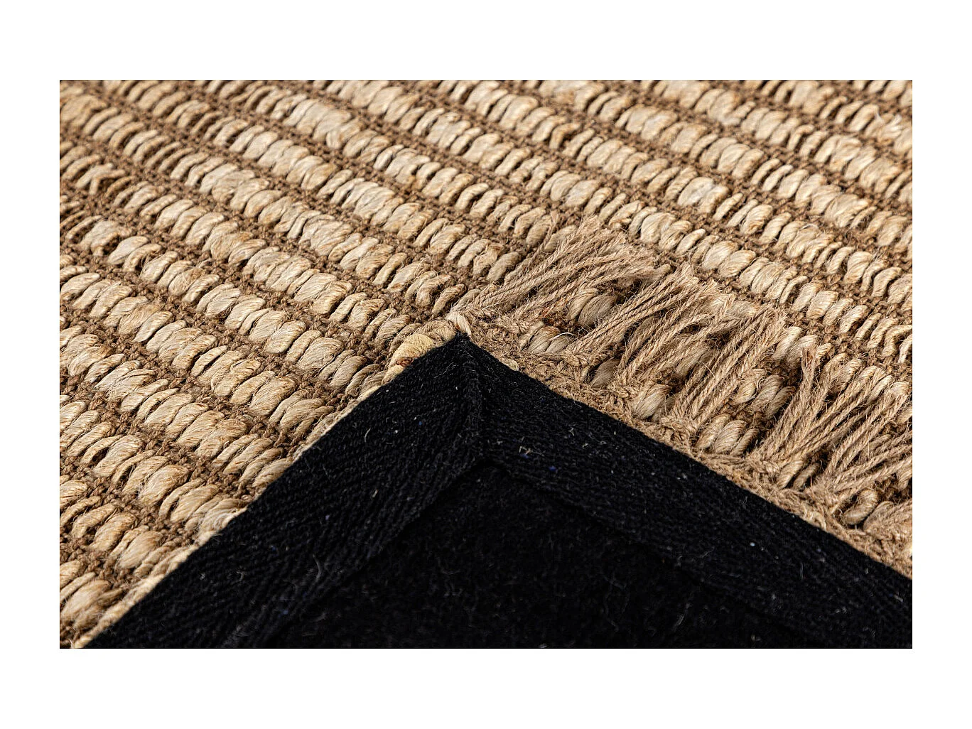 Tapis Déco en Jute "Marcie" 200x290cm Naturel