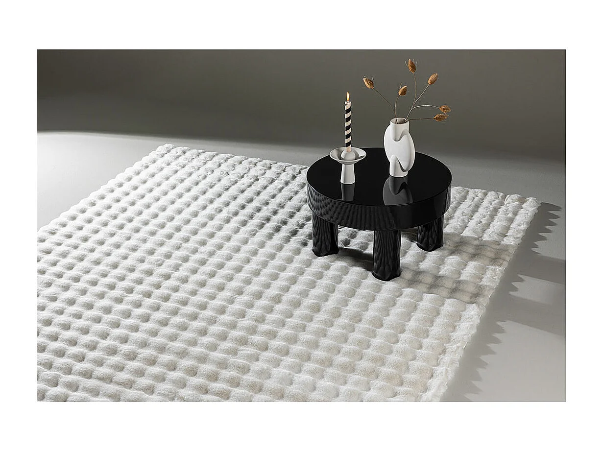 Tapis Imitation Fourrure "Novis" 200x290cm Blanc