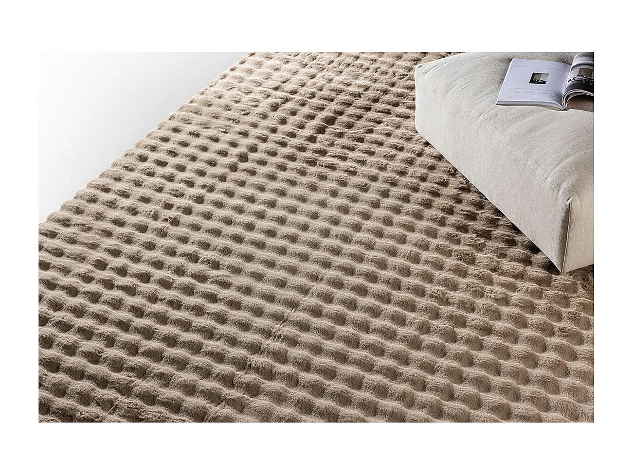 Tapis Imitation Fourrure "Novis" 200x290cm Beige