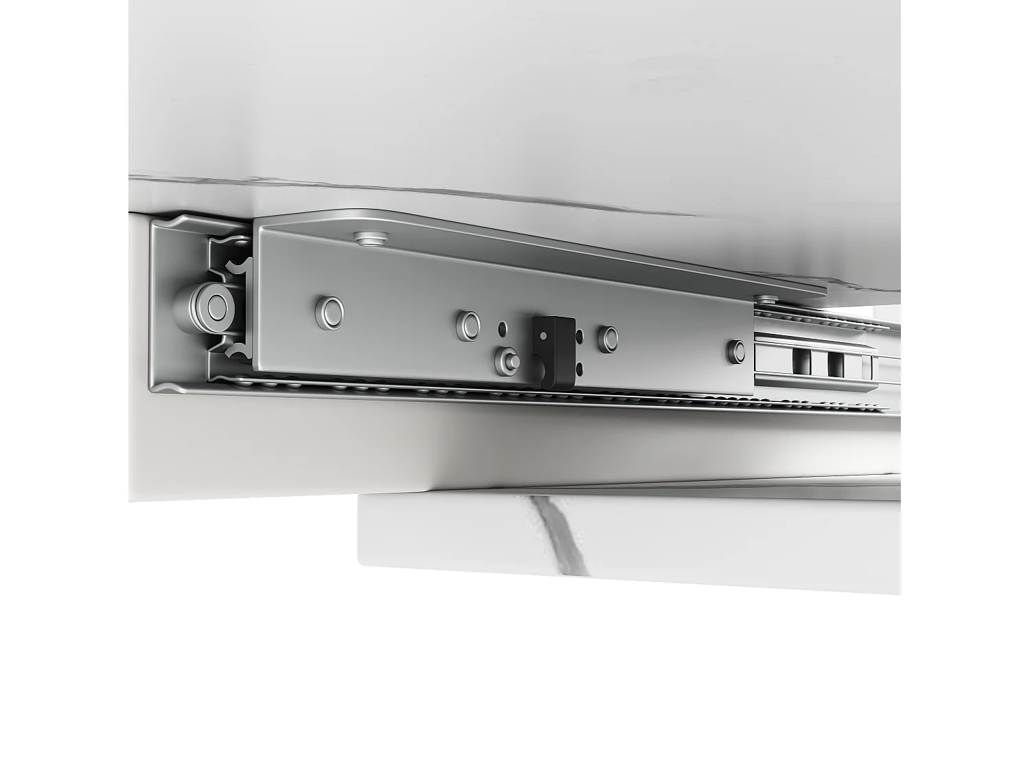 Mesa de jantar extensível (118-157 x 75 cm) - em MDF - 6 a 8 pessoas - Branco