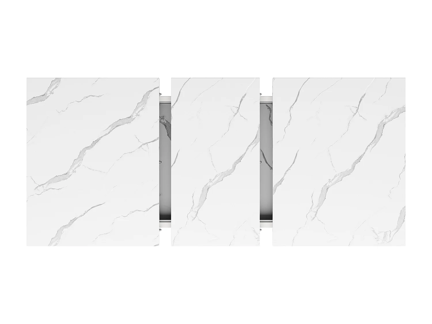 Mesa de jantar extensível (118-157 x 75 cm) - em MDF - 6 a 8 pessoas - Branco