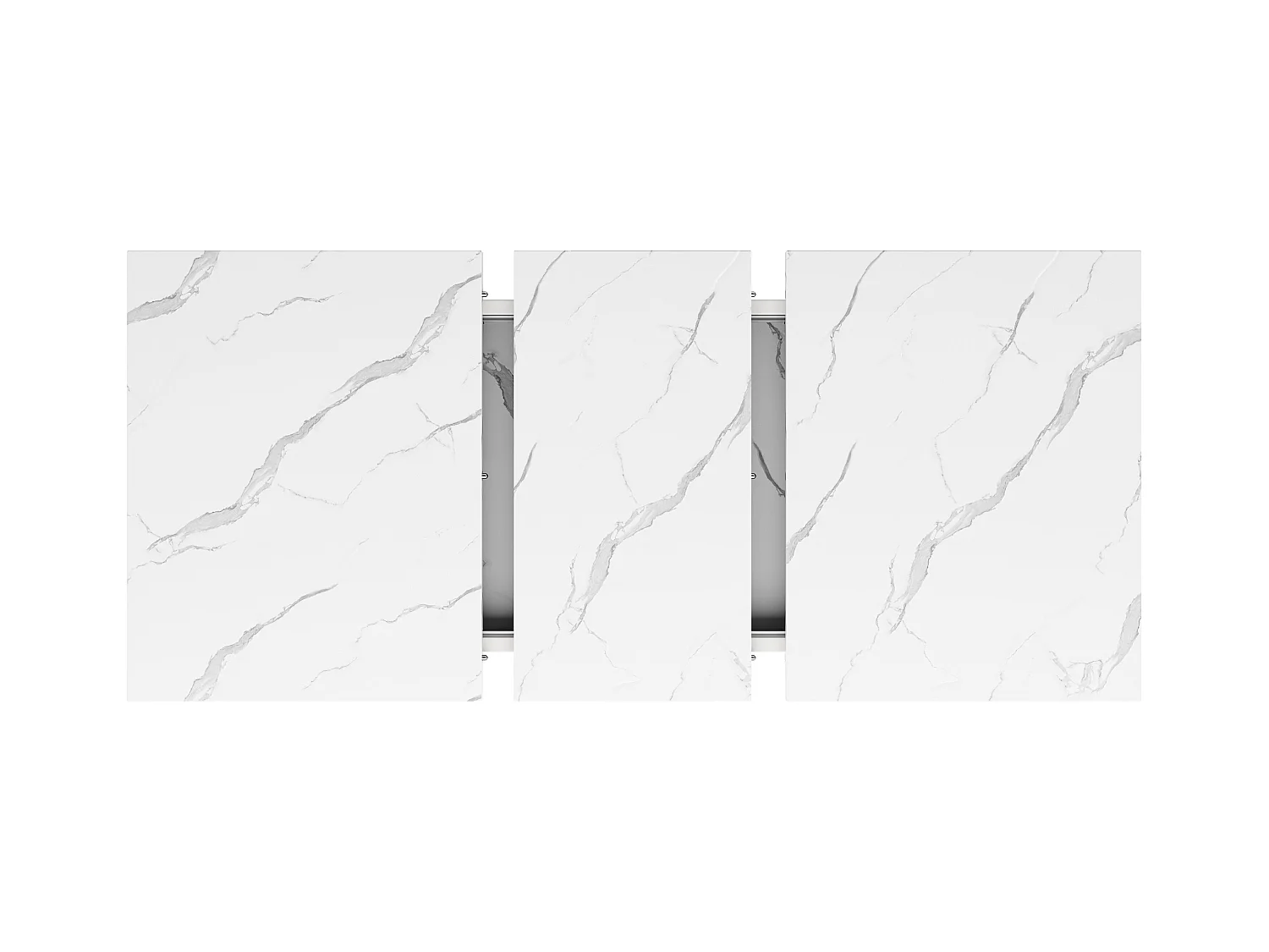 Table à manger escamotable(118-157x75cm)- en MDF - 6 à 8 personnes - Blanc