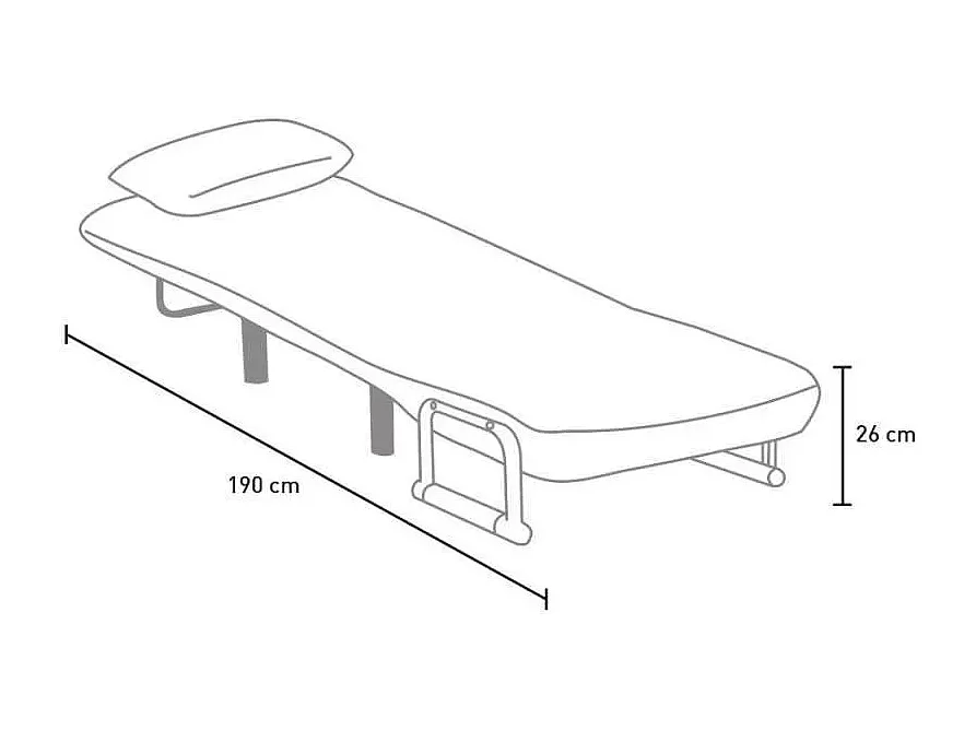 Fauteuil-lit pliable en tissu Alnitak
