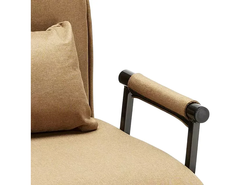 Deborah klappbarer Schlafsessel aus Stoff - Beige