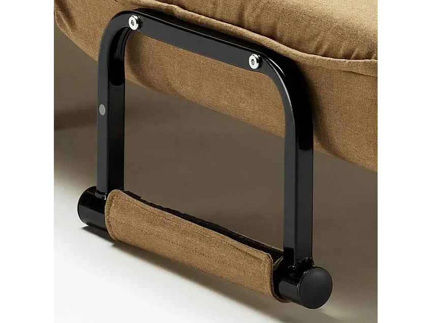 Deborah klappbarer Schlafsessel aus Stoff - Beige