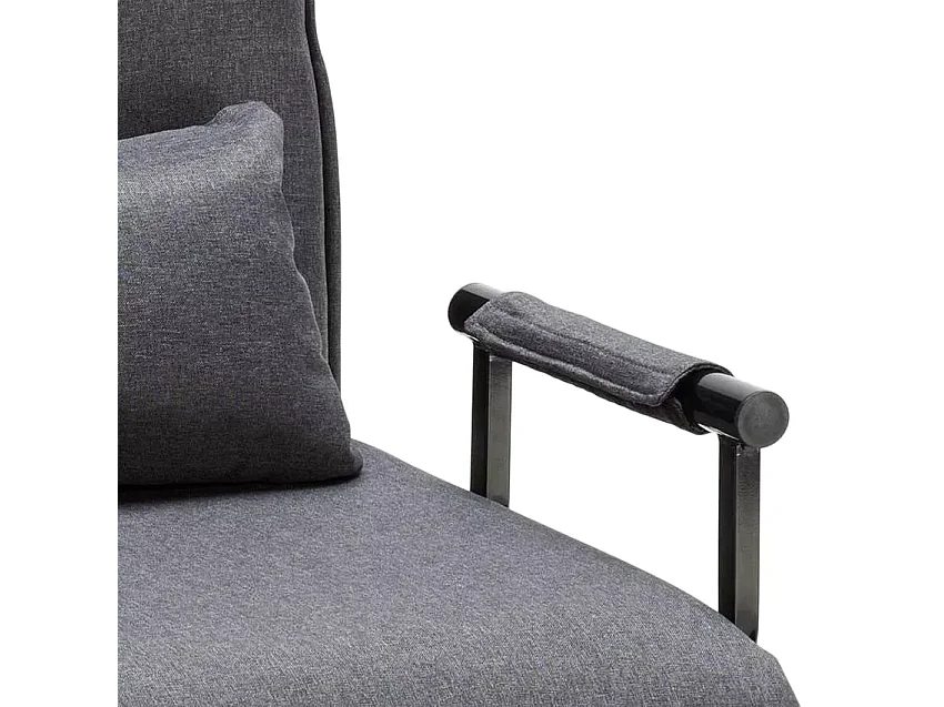 Deborah klappbarer Schlafsessel aus Stoff - Grau