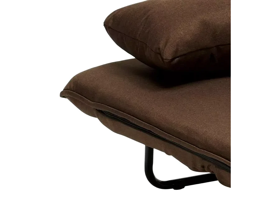 Deborah klappbarer Schlafsessel aus Stoff - Braun