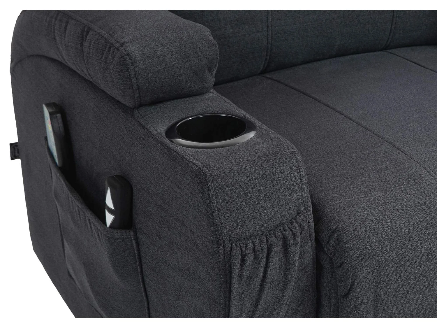 Fauteuil - Tissu - Gris foncé - Hepler