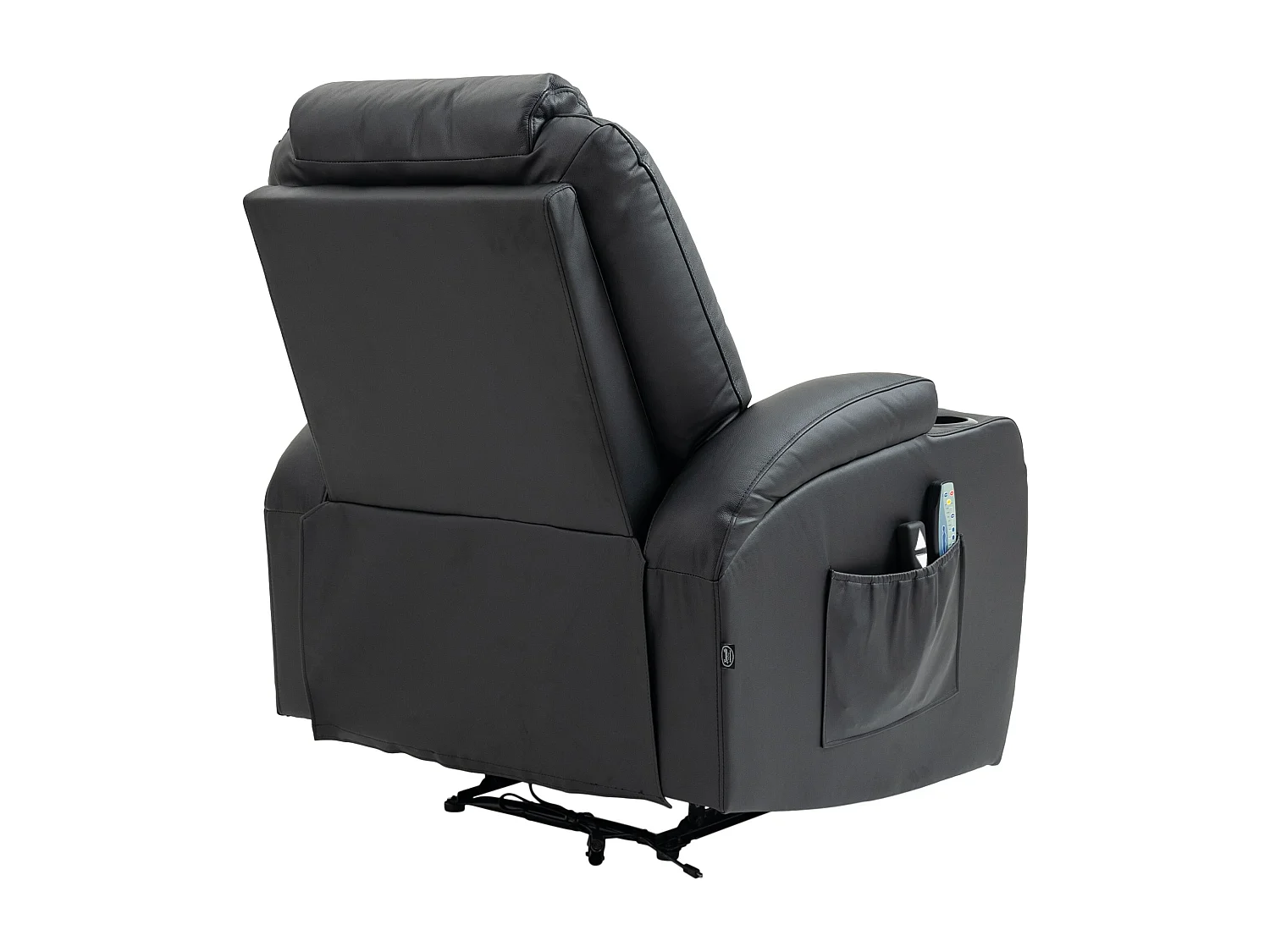 Fauteuil - Véritable cuir - Noir - Hepler