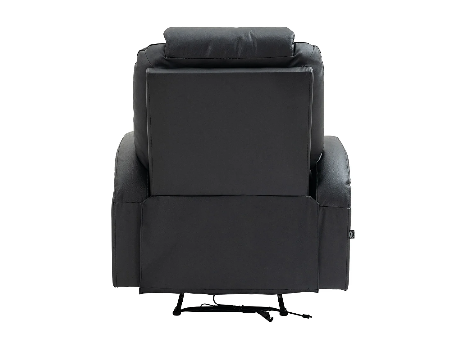 Fauteuil - Véritable cuir - Noir - Hepler