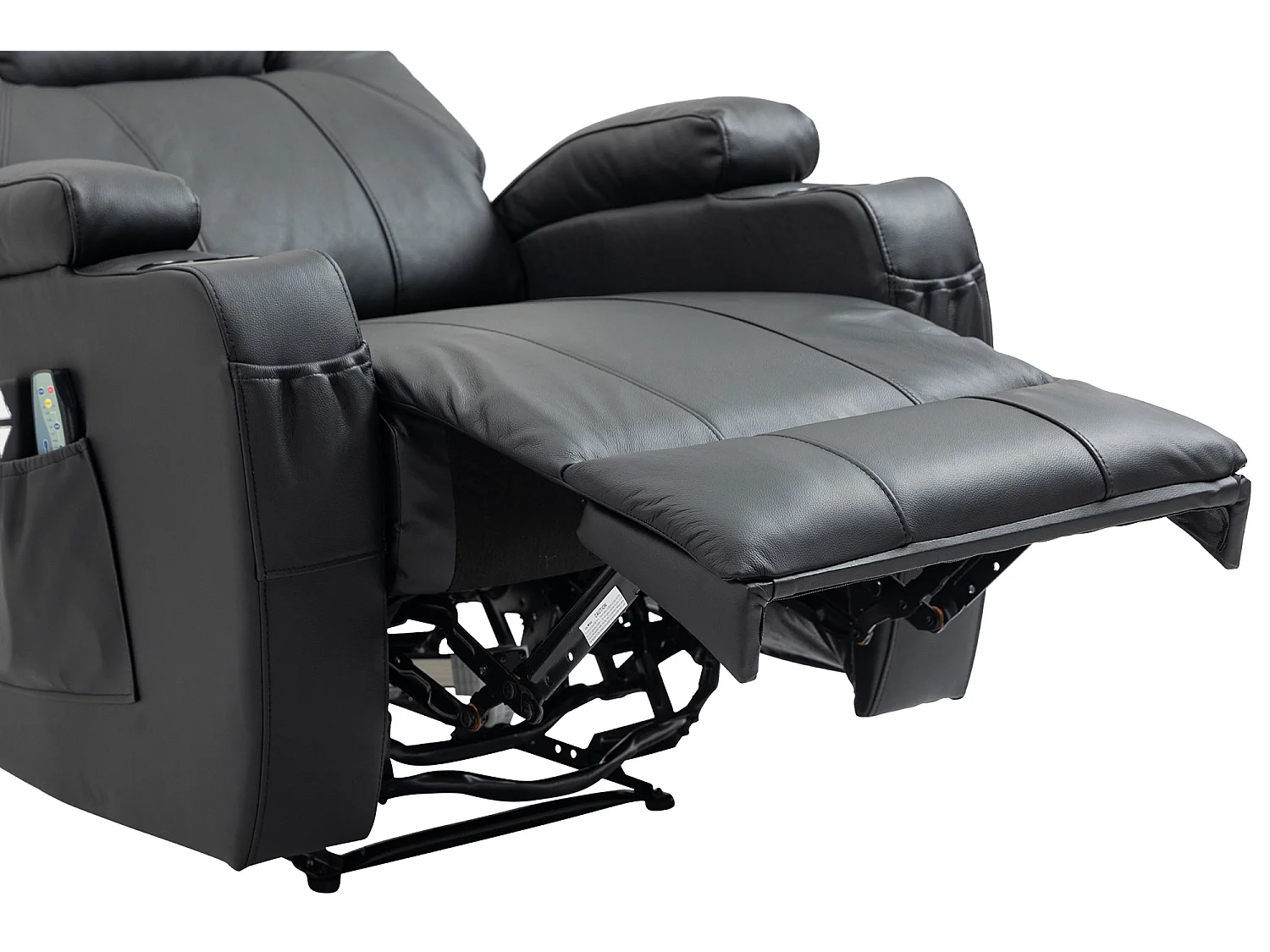 Fauteuil - Véritable cuir - Noir - Hepler