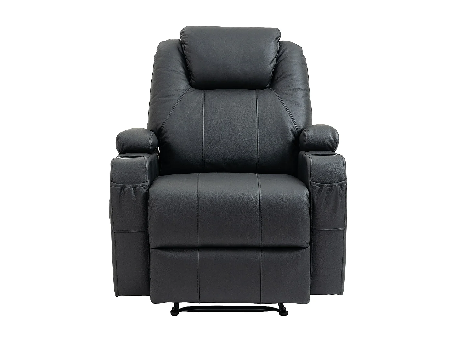 Fauteuil - Echt leer - zwart - Hepler