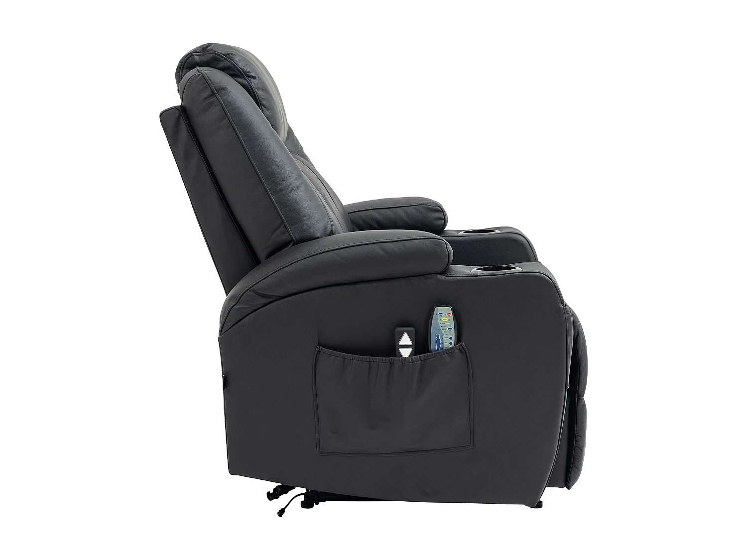 Fauteuil - Echt leer - zwart - Hepler