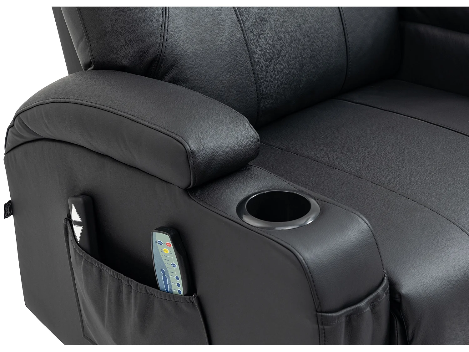 Fauteuil - Echt leer - zwart - Hepler