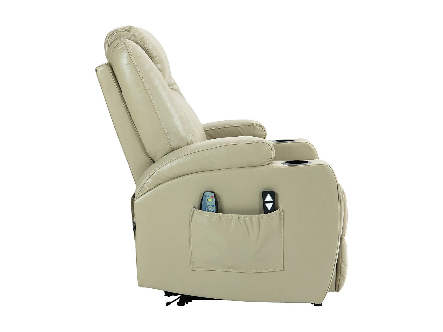 Fauteuil - Similicuir - Crème - Hepler