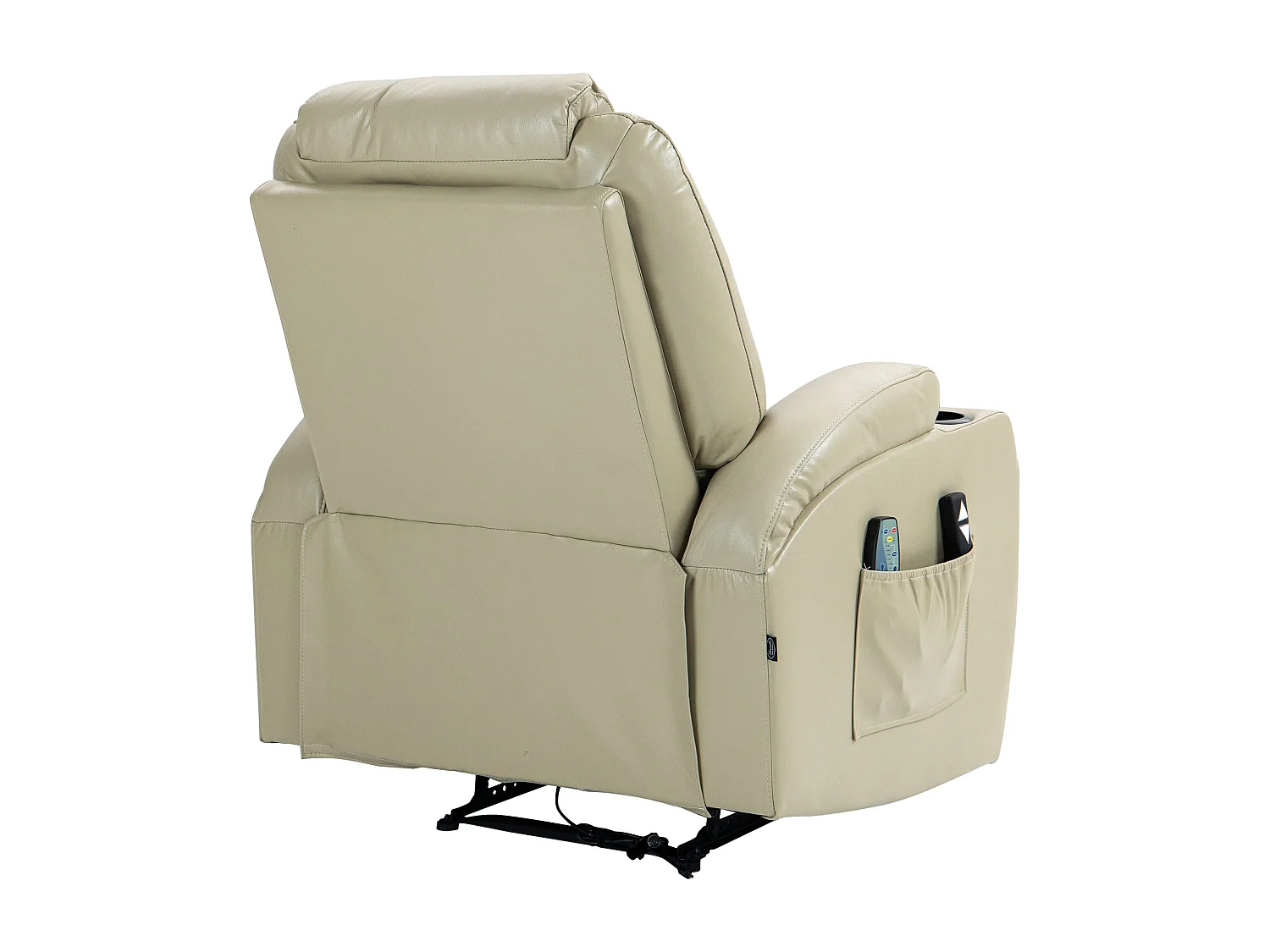 Fauteuil - Similicuir - Crème - Hepler