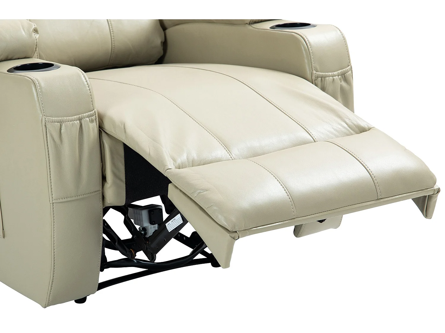 Fauteuil - Similicuir - Crème - Hepler