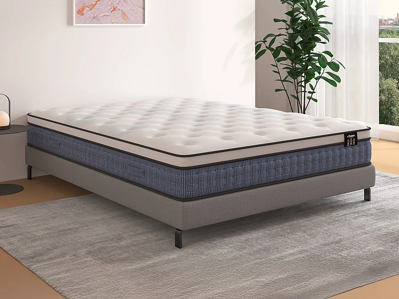 Matelas 140 x 190 cm ressorts ensachés 7 zones et gel à mémoire de forme ép.23cm - VARNO de YSMÉE