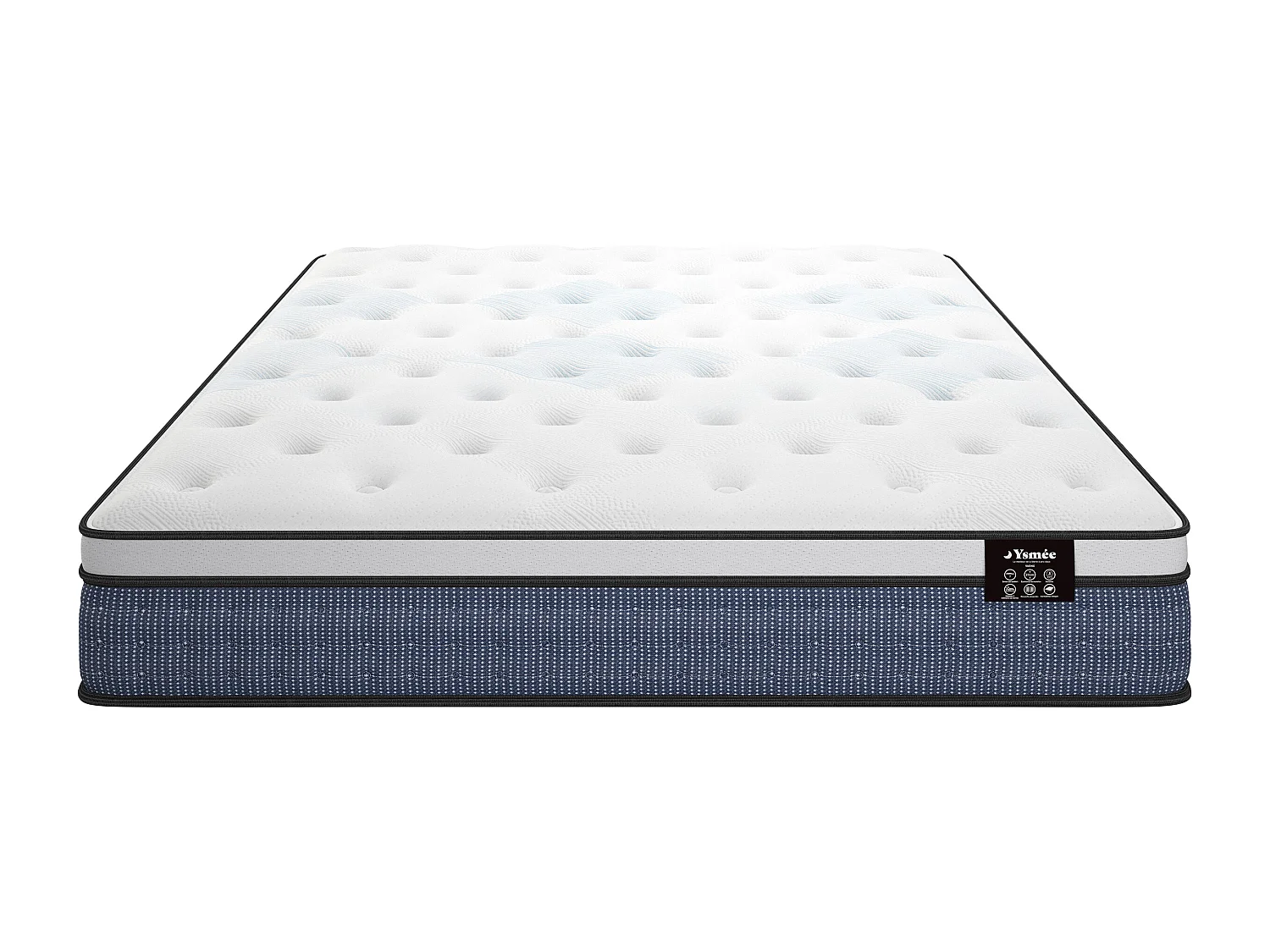 Matelas 140 x 190 cm ressorts ensachés 7 zones et gel à mémoire de forme ép.23cm - VARNO de YSMÉE