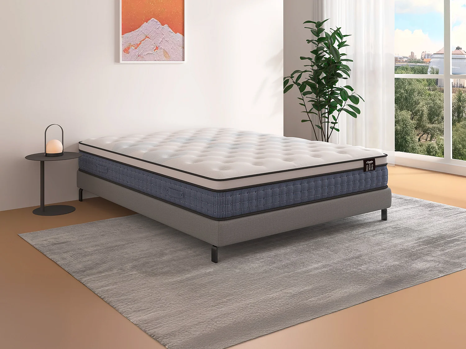 Matelas 160 x 200 cm ressorts ensachés 7 zones et gel à mémoire de forme ép.23cm - VARNO de YSMÉE